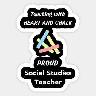 social studies teacher gift and appreciation design Sticker